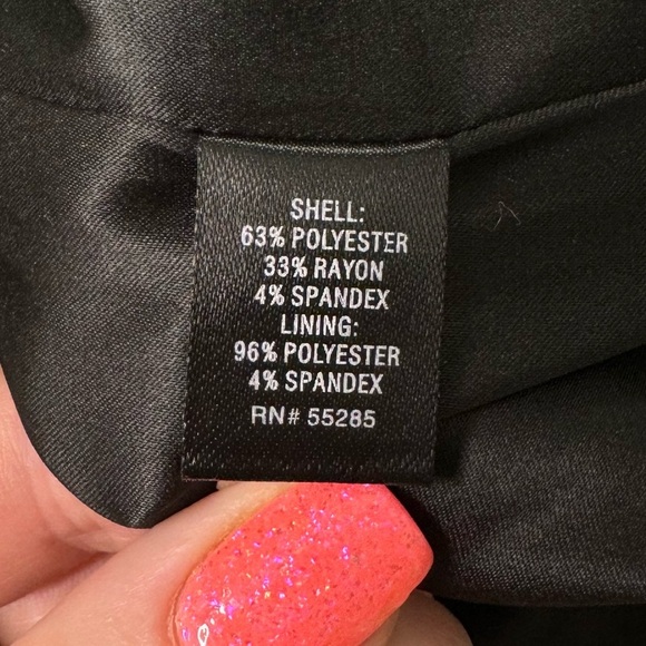 Express Black Stretch Sheath Dress w Exposed Gold Zipper 8 Holiday Party Wear - Picture 10 of 10